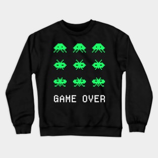 Game Over - Retro Arcade Gaming Pixel Art Crewneck Sweatshirt